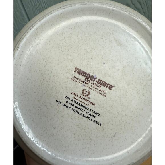 Vintage Lenox Fall Blossoms Temperware Baking Dish - Picture 4 of 4